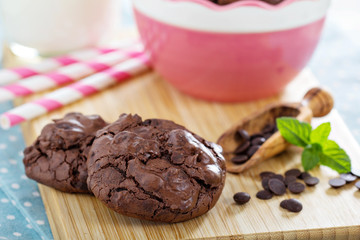 Chocolate cookies i a bowl