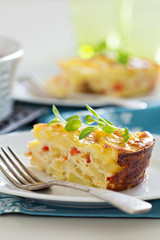 Potato and pepper breakfast gratin
