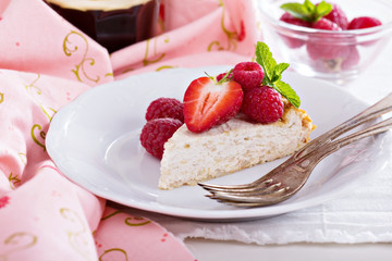Healthy cheesecake with oats