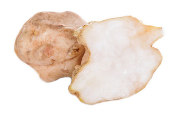 Topinambur roots isolated on white