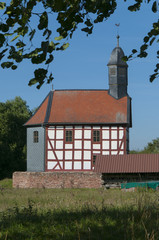 half-timbered church