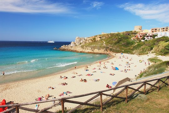 The beach in Santa Teresa Gallura, Sardinia