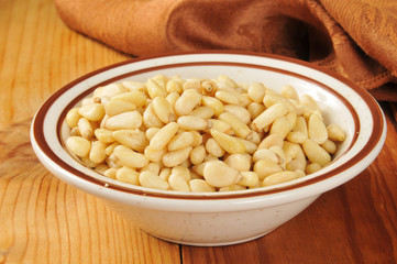 bowl of pine nuts