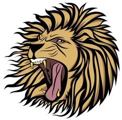 screaming lion vector