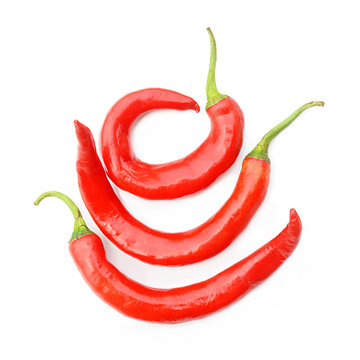 Red Thai chilli pepers - important ingredient of Thai food