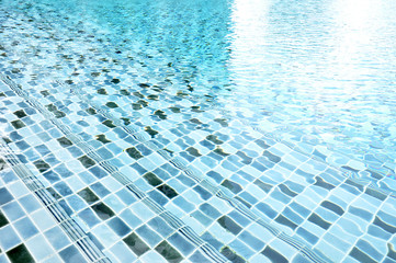 Swimming pool stairs under water