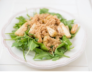 Salat mit gebratenem Spargel