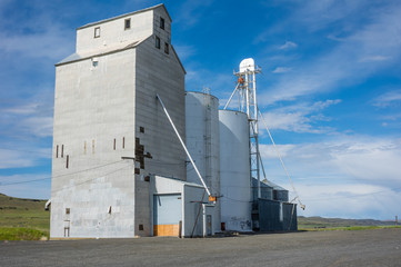 Obraz premium Grain elevator and storage silo