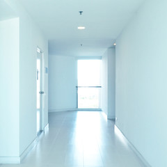 White hallway or corridor