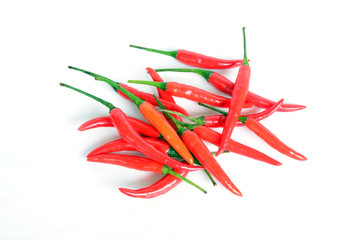 Chilli peppers isolated on a white background