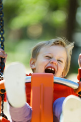 Happy laughing toddler