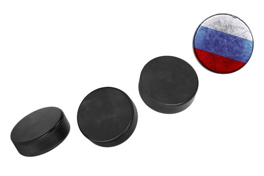 Russian hockey pucks