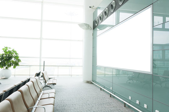 modern airport terminal waiting room
