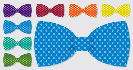 Bow tie set in vector format.