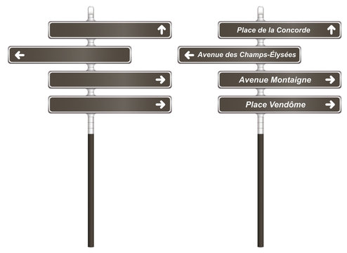 Paris City Signboards Template