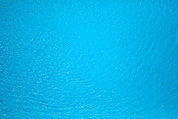 Blue swimming pool rippled water detail