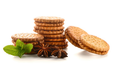 Sandwich biscuits with vanilla filling