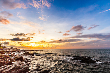 sunset on the beach