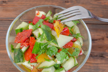 Cucumber salad wit coriander