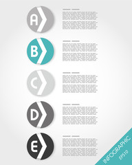 turquoise rounded stickers with arrow