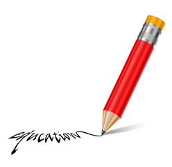 Brightly coloured crayon writing education text