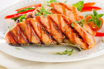 Grilled salmon