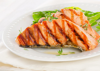 Grilled salmon