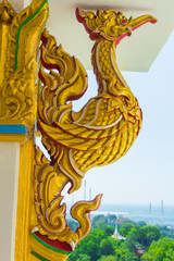 golden swan statue  Thai art