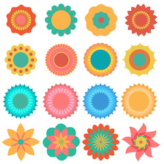 Vector of colourful Flower set .eps10