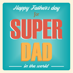 Vector of Happy father's day vintage retro poster.