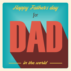 Vector of Happy father's day flat long shadow