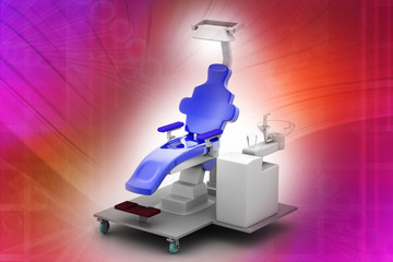 3d illustration dental chair