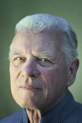 Senior with a light smile