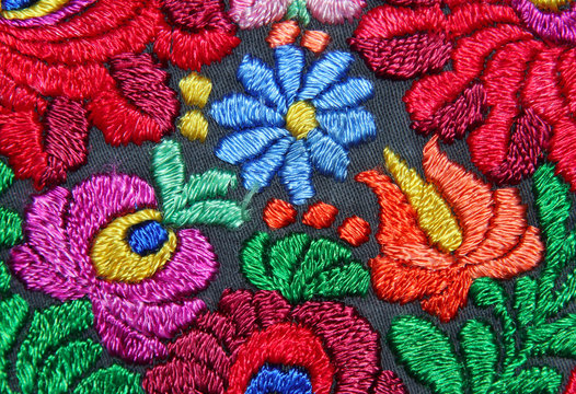 Multicolor Floral Hand Embroidery Pattern