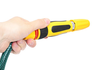 Watering Hose Nozzle Isolated on White Background