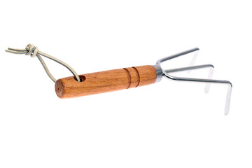 Gardening Tools, Rake on White Background