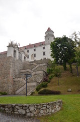 Fototapeta na wymiar Aufstieg zur Burg in Bratislava