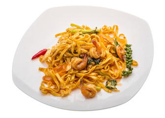 Fried noodles with shrimps