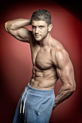 Fototapeta premium athletic young man portrait