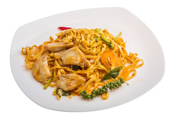 Fried noodles with pork