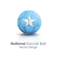 Soccer ball of Somalia over white background