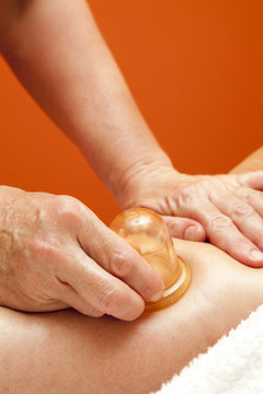 Anti cellulite massage with Ventuza vacuum body puller