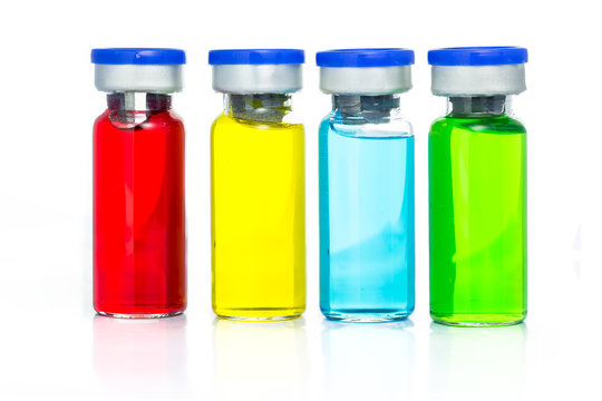 Colourful of Medical ampoules