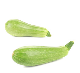 Two ripe zucchini.
