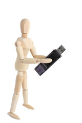 デッサン人形とUSBメモリ