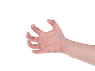 Male hand reaching for something.