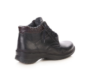 Black winter boot.