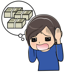 借金に悩む女性