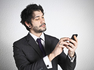 Businessman using a mobile phone