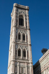 Fototapeta premium Detail of the duomo bell tower, Florence.